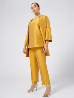 Marina Rinaldi Pantaloni E Gonne | Pantaloni & Jeans*Pantaloni in shantung di pura seta ORO
