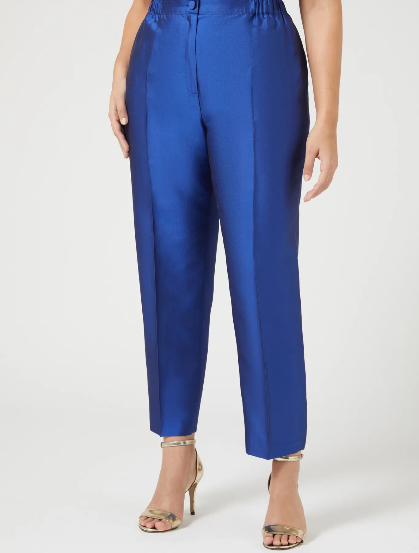 Marina Rinaldi Pantaloni E Gonne | Pantaloni & Jeans*Pantaloni in shantung di pura seta VIOLA