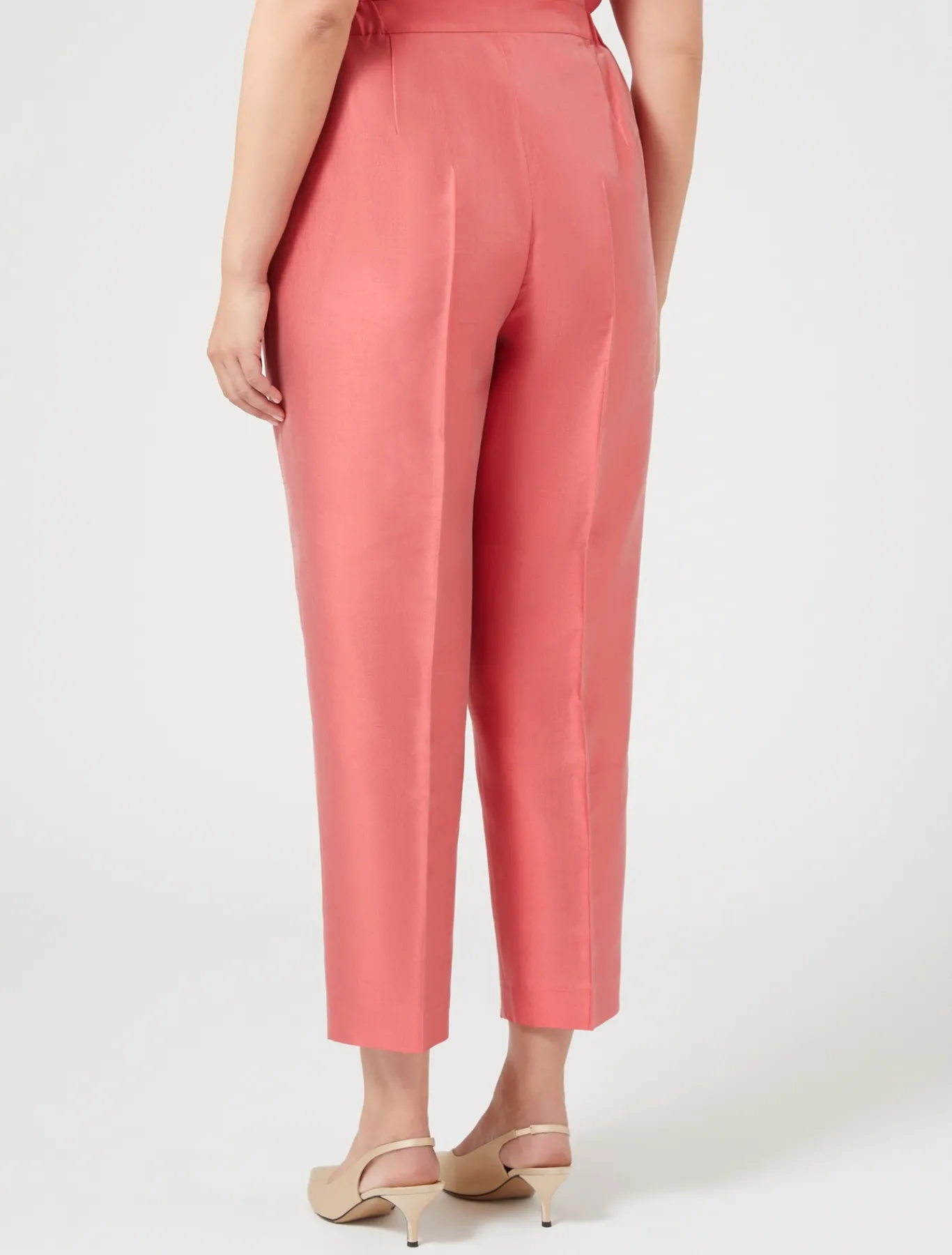 Marina Rinaldi Pantaloni E Gonne | Pantaloni & Jeans*Pantaloni in shantung di pura seta ROSSO