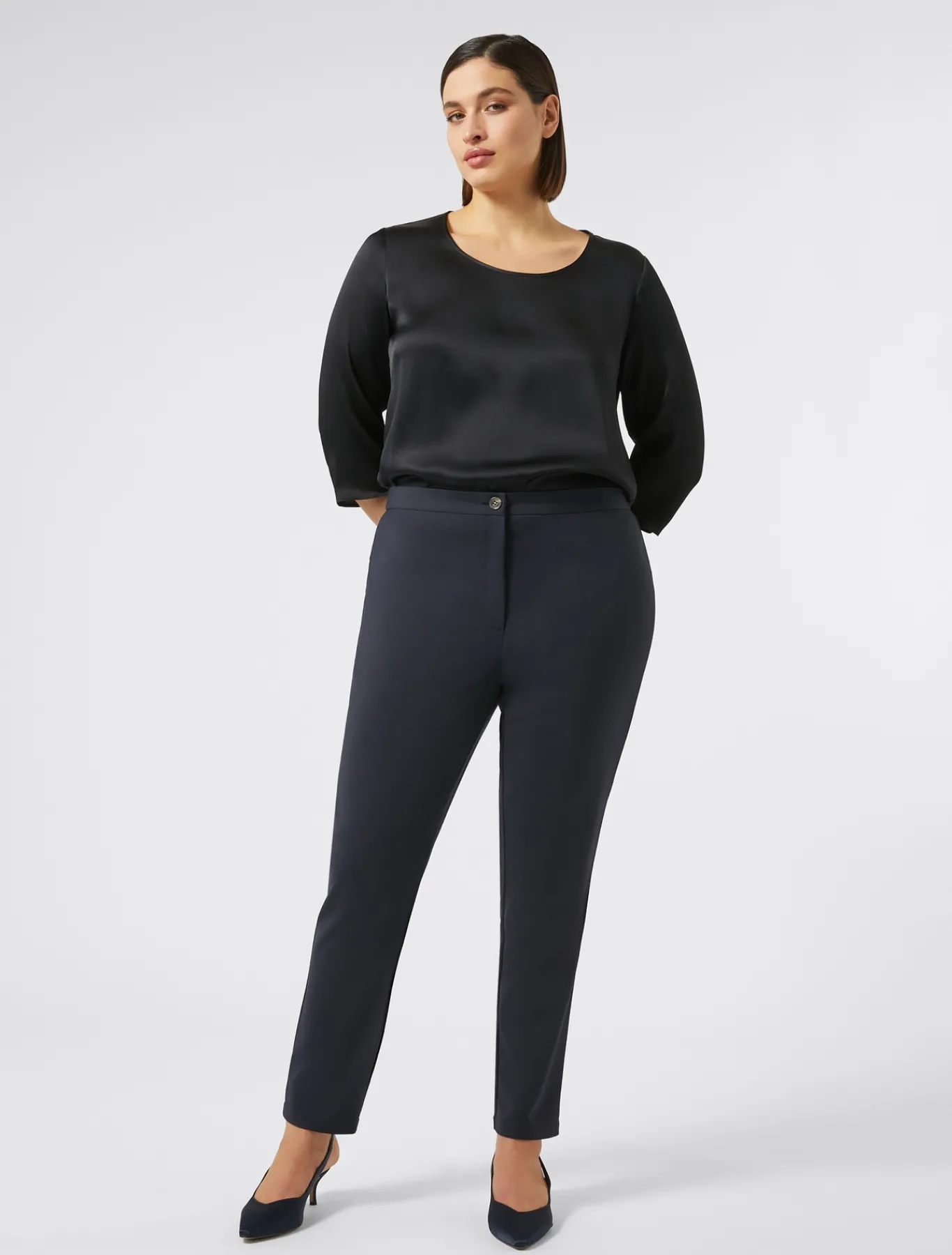Marina Rinaldi Pantaloni & Jeans | Pantaloni & Jeans*Pantaloni in tela di cotone BLUNOTTE