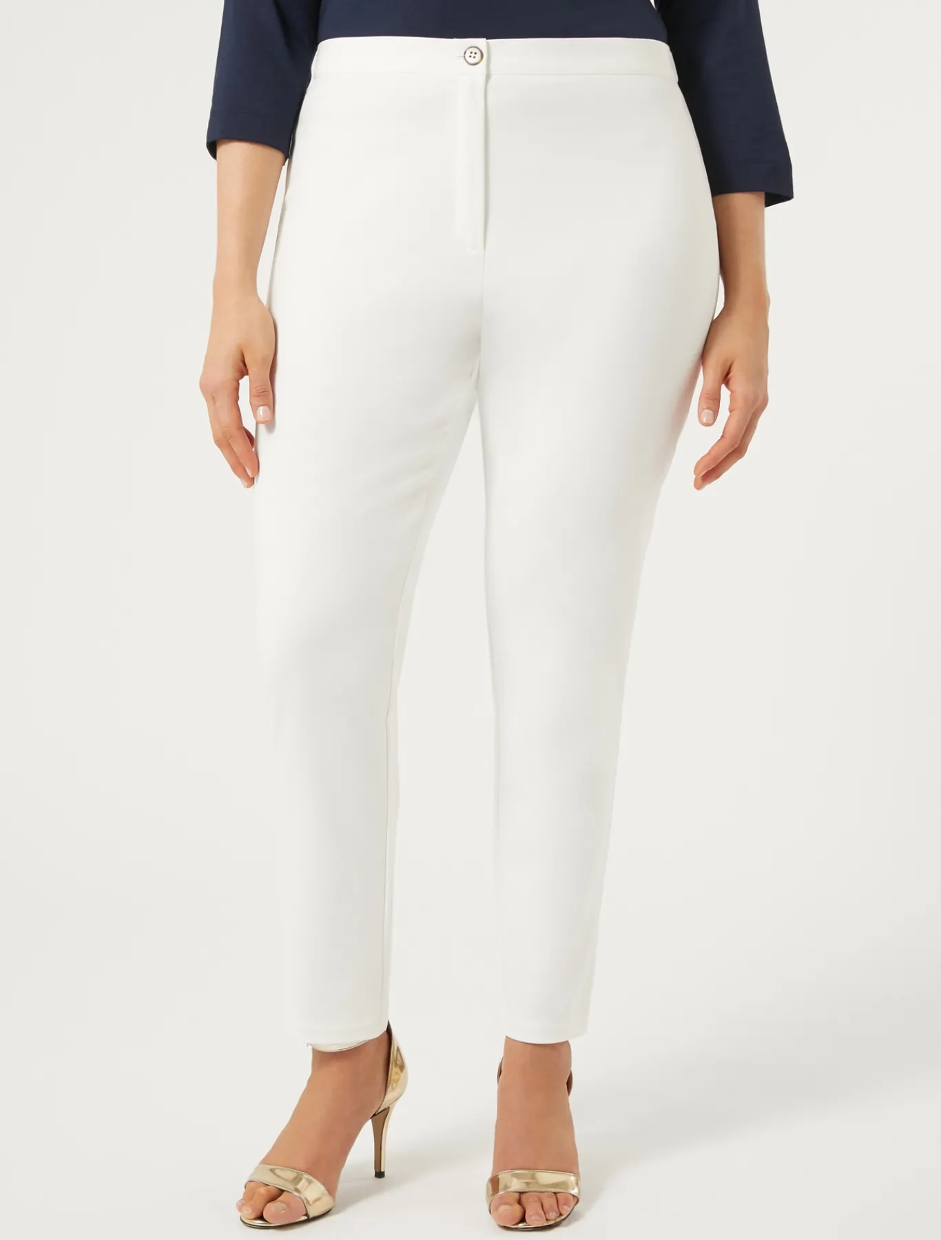 Marina Rinaldi Pantaloni & Jeans | Pantaloni & Jeans*Pantaloni in tela di cotone BIANCO