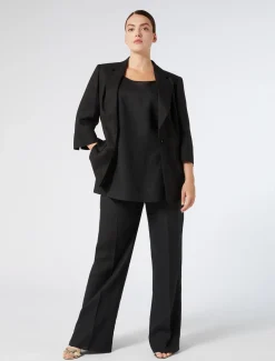 Marina Rinaldi Pantaloni & Jeans | Pantaloni & Jeans*Pantaloni in tela di lino NERO