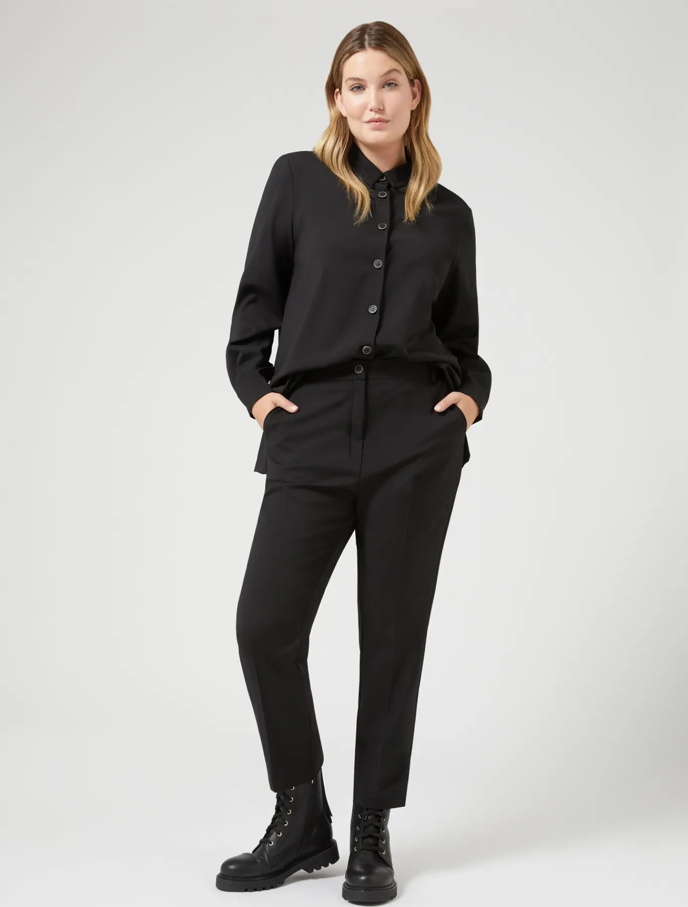 Marina Rinaldi Pantaloni & Jeans | Pantaloni & Jeans*Pantaloni in tela di pura lana NERO