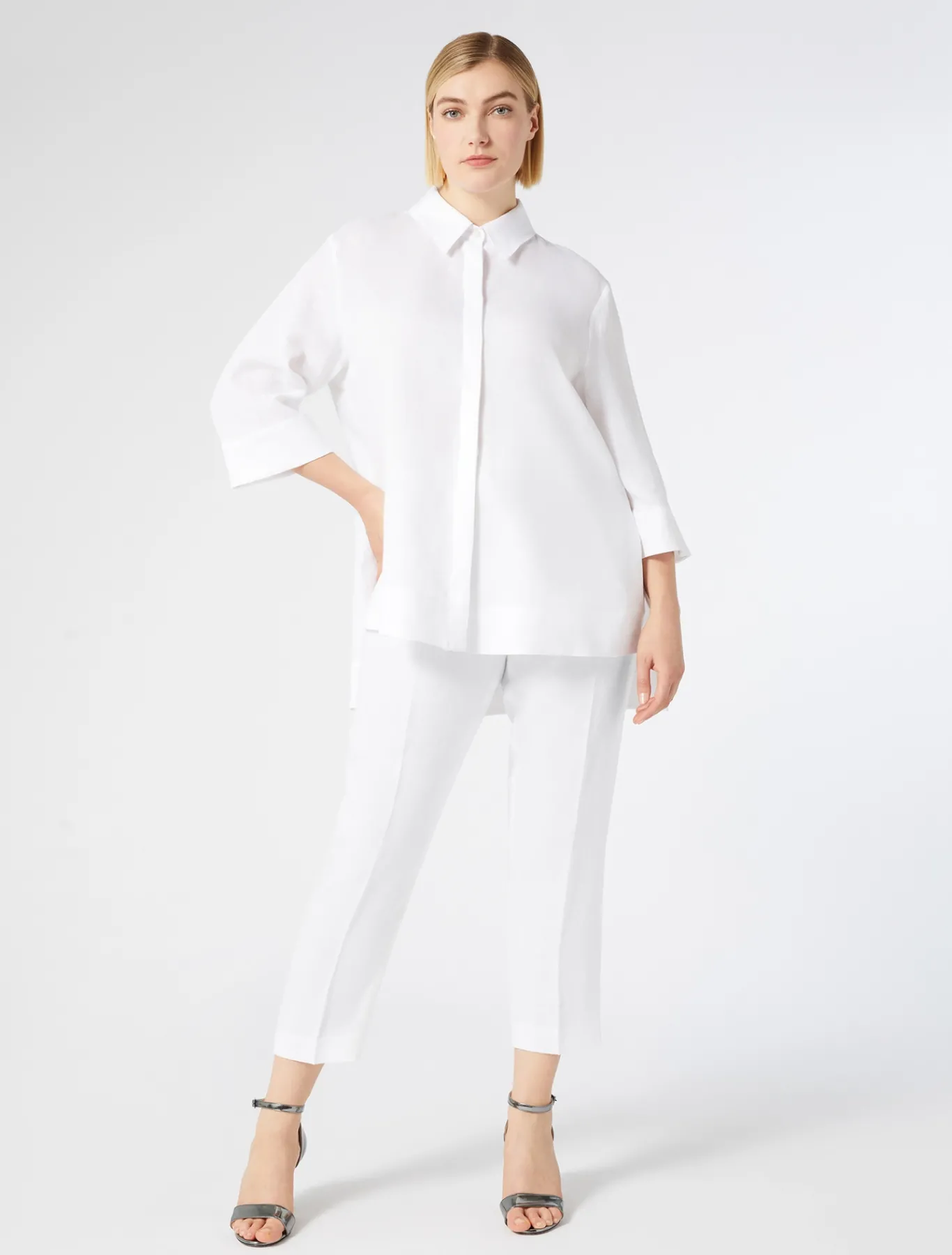 Marina Rinaldi Pantaloni & Jeans | Pantaloni & Jeans*Pantaloni in tessuto spalmato BIANCO