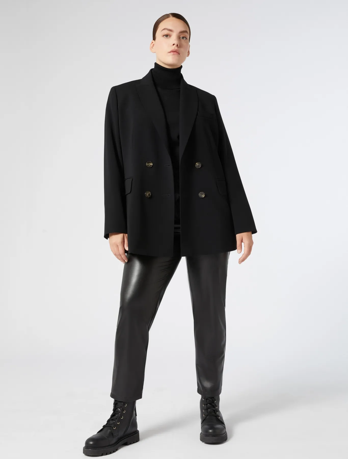 Marina Rinaldi Pantaloni & Jeans | Pantaloni & Jeans*Pantaloni in tessuto spalmato NERO