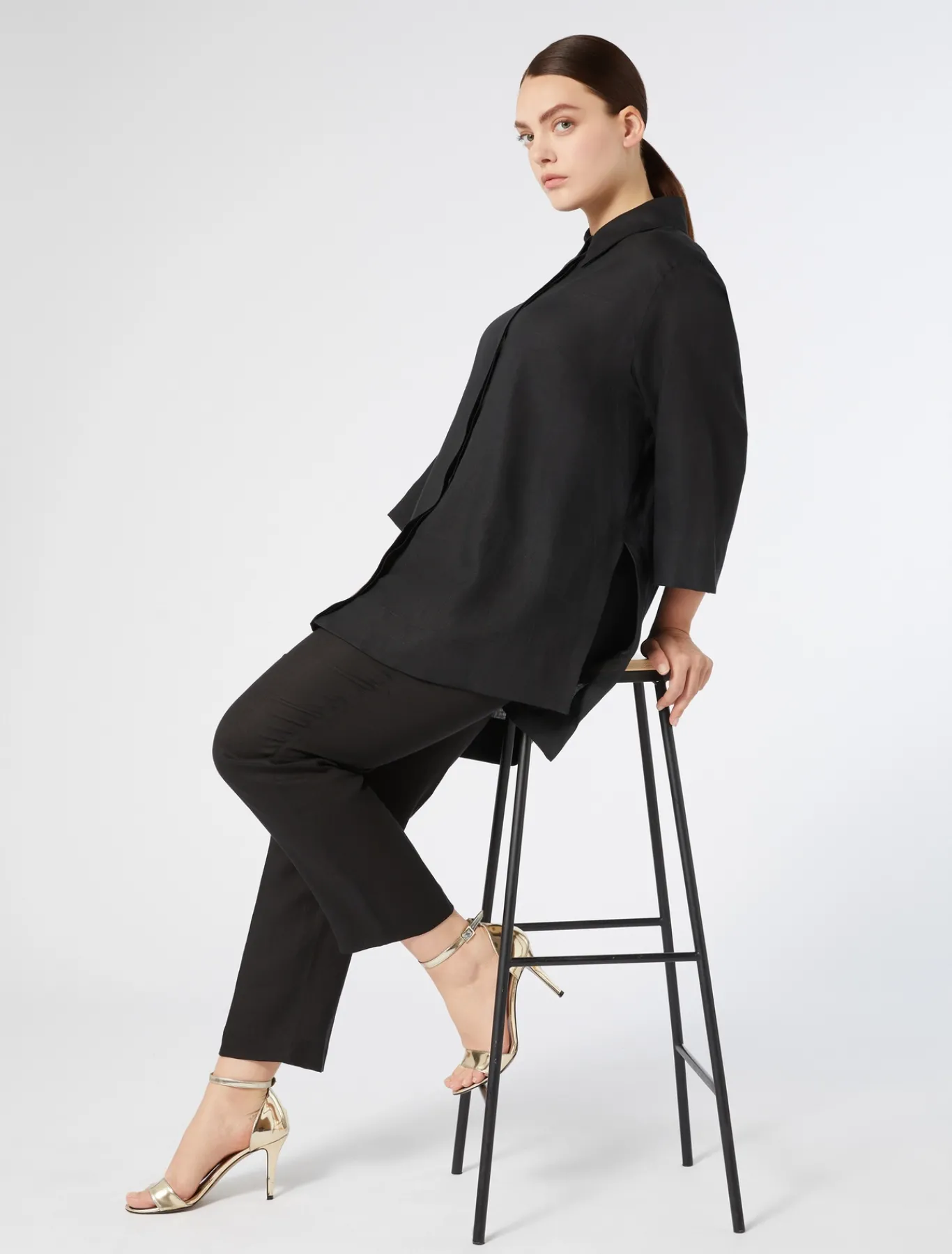 Marina Rinaldi Pantaloni & Jeans | Pantaloni & Jeans*Pantaloni in tessuto spalmato NERO