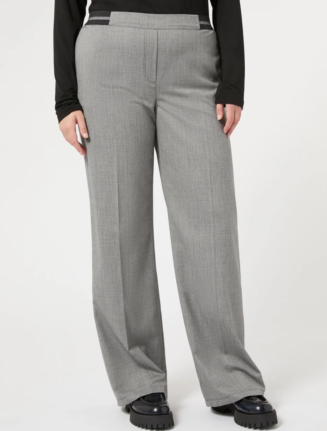 Marina Rinaldi Pantaloni & Jeans | Pantaloni & Jeans*Pantaloni in tessuto tinto filo e lurex NERO