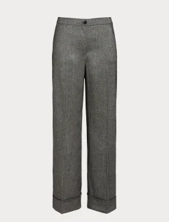 Marina Rinaldi Pantaloni & Jeans | Pantaloni & Jeans*Pantaloni in tessuto tinto filo e viscosa NERO