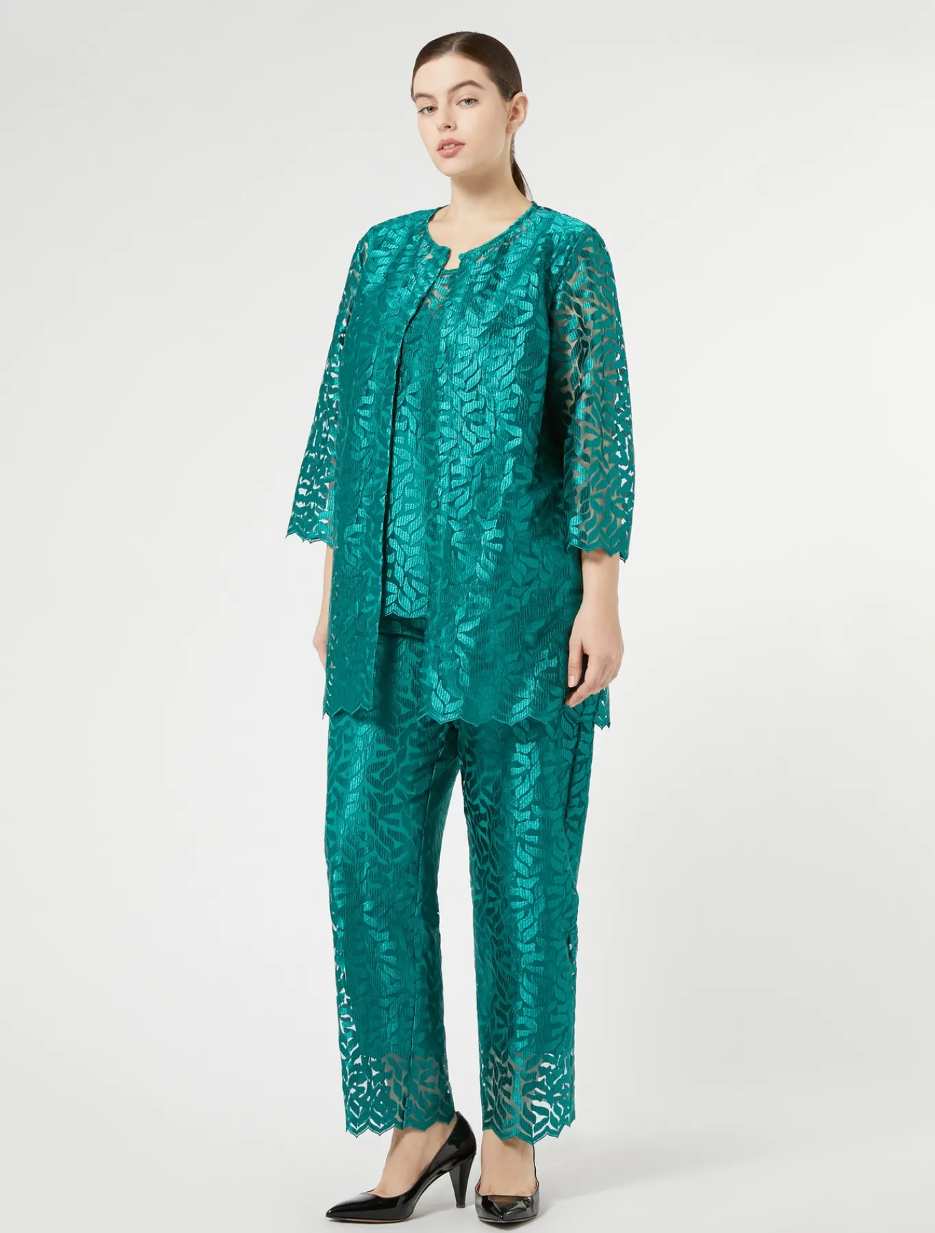 Marina Rinaldi Pantaloni E Gonne | Selezione Elegante*Pantaloni in tulle ricamato GIADA