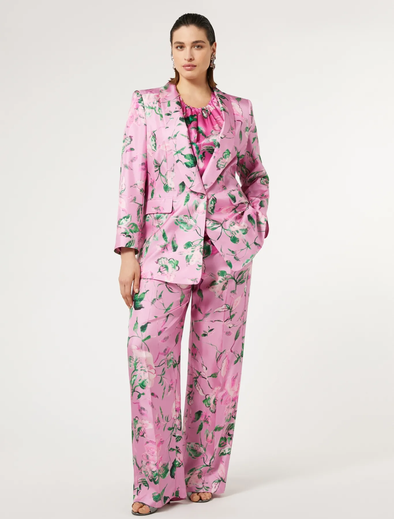 Marina Rinaldi Pantaloni E Gonne | Pantaloni & Jeans*Pantaloni in twill di seta ROSA
