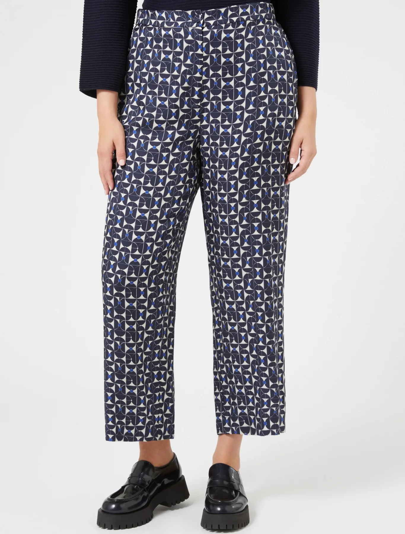 Marina Rinaldi Pantaloni & Jeans | Pantaloni & Jeans*Pantaloni in twill stampato BLUMARINO