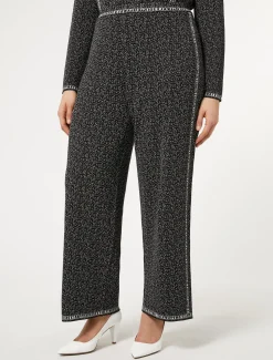 Marina Rinaldi Pantaloni & Jeans | Pantaloni & Jeans*Pantaloni in viscosa jacquard NEROBIANCO