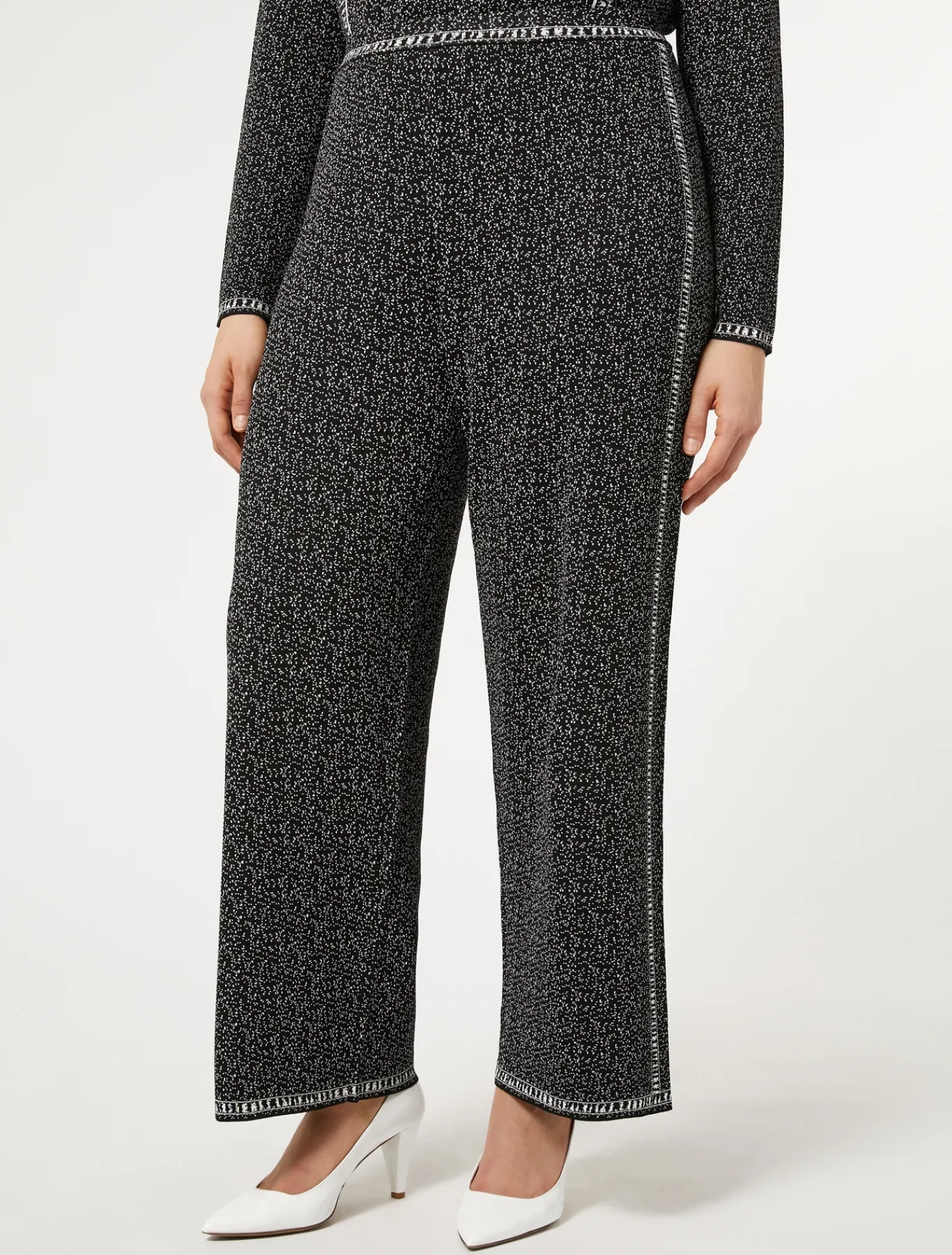 Marina Rinaldi Pantaloni & Jeans | Pantaloni & Jeans*Pantaloni in viscosa jacquard NEROBIANCO