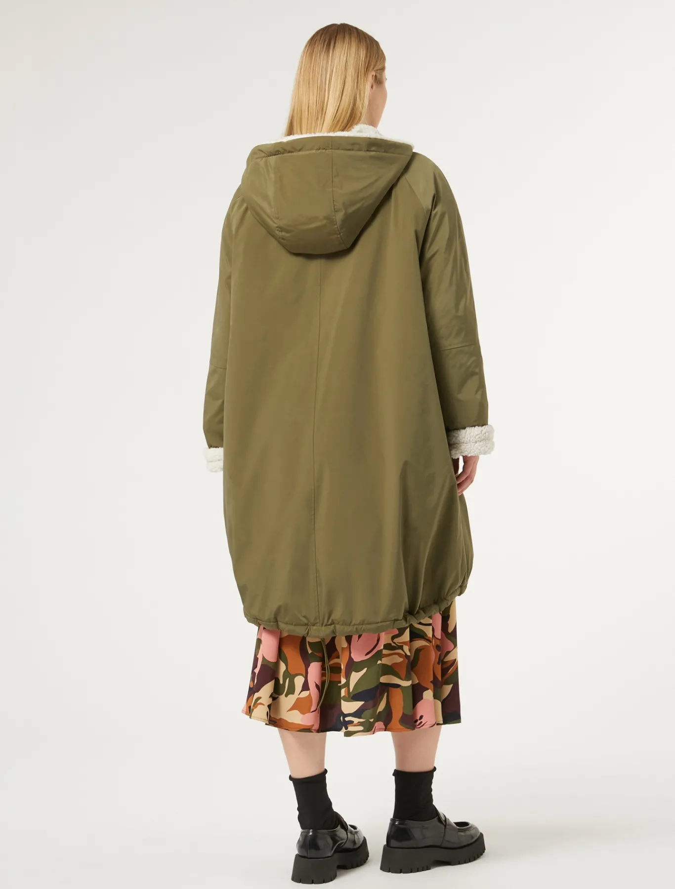 Marina Rinaldi Cappotti & Trench | Cappotti & Trench*Parka in taffettà antigoccia VERDEKAKI