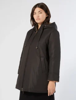 Marina Rinaldi Piumini | Piumini*Parka reversibile in tela tecnica antigoccia NERO