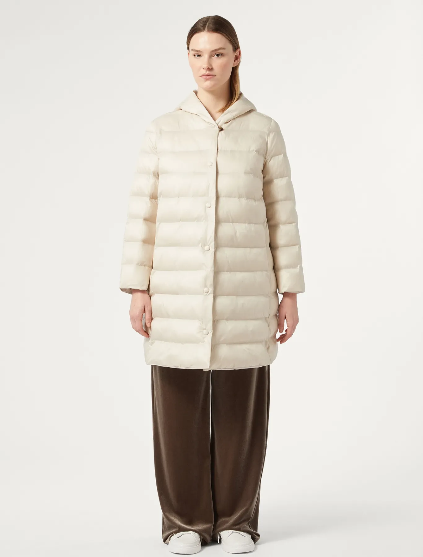 Marina Rinaldi Piumini | Piumini*Piumino in taffettà e tela di nylon antigoccia TORTORA