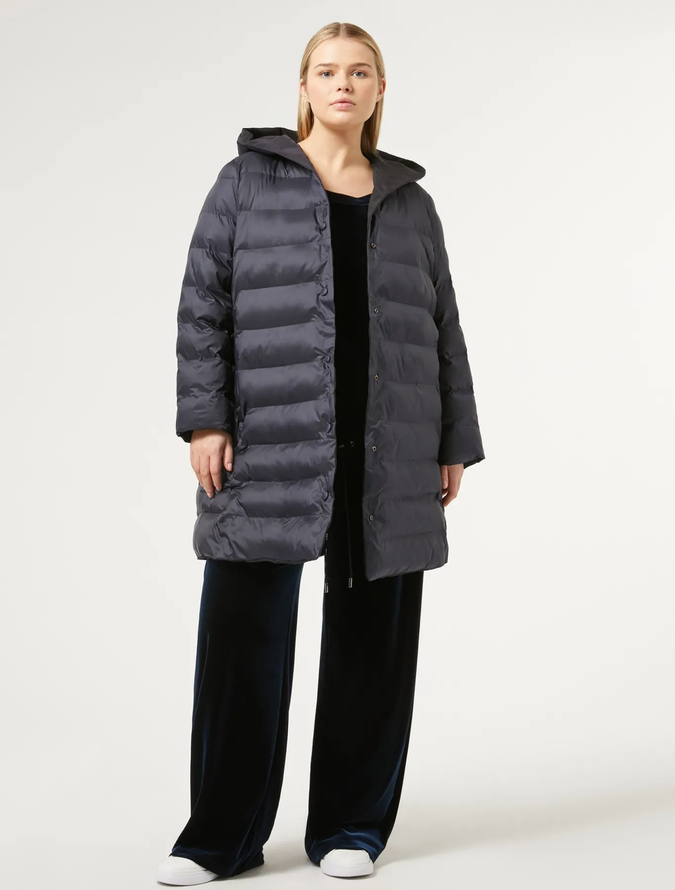 Marina Rinaldi Piumini | Piumini*Piumino in taffettà e tela di nylon antigoccia BLUMARINO