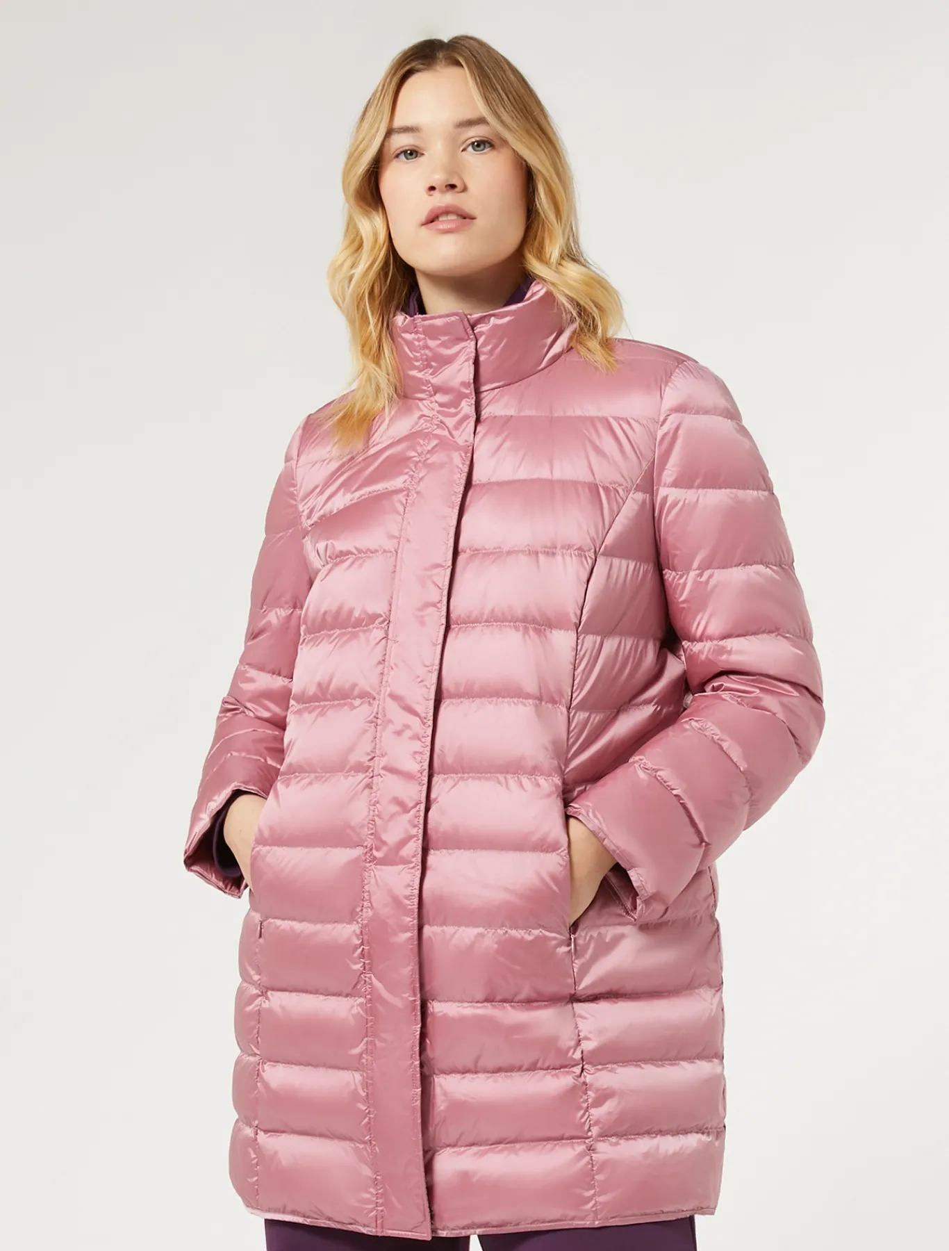 Marina Rinaldi Piumini | Piumini*Piumino in tela di nylon antigoccia ROSAANTICO