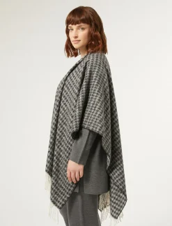 Marina Rinaldi Accessori | Accessori*Poncho in tessuto tinto filo NEROBIANCO
