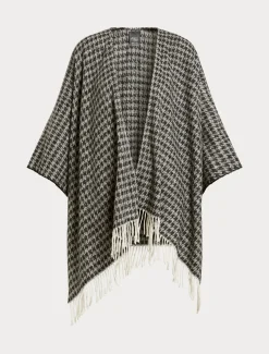 Marina Rinaldi Accessori | Accessori*Poncho in tessuto tinto filo NEROBIANCO