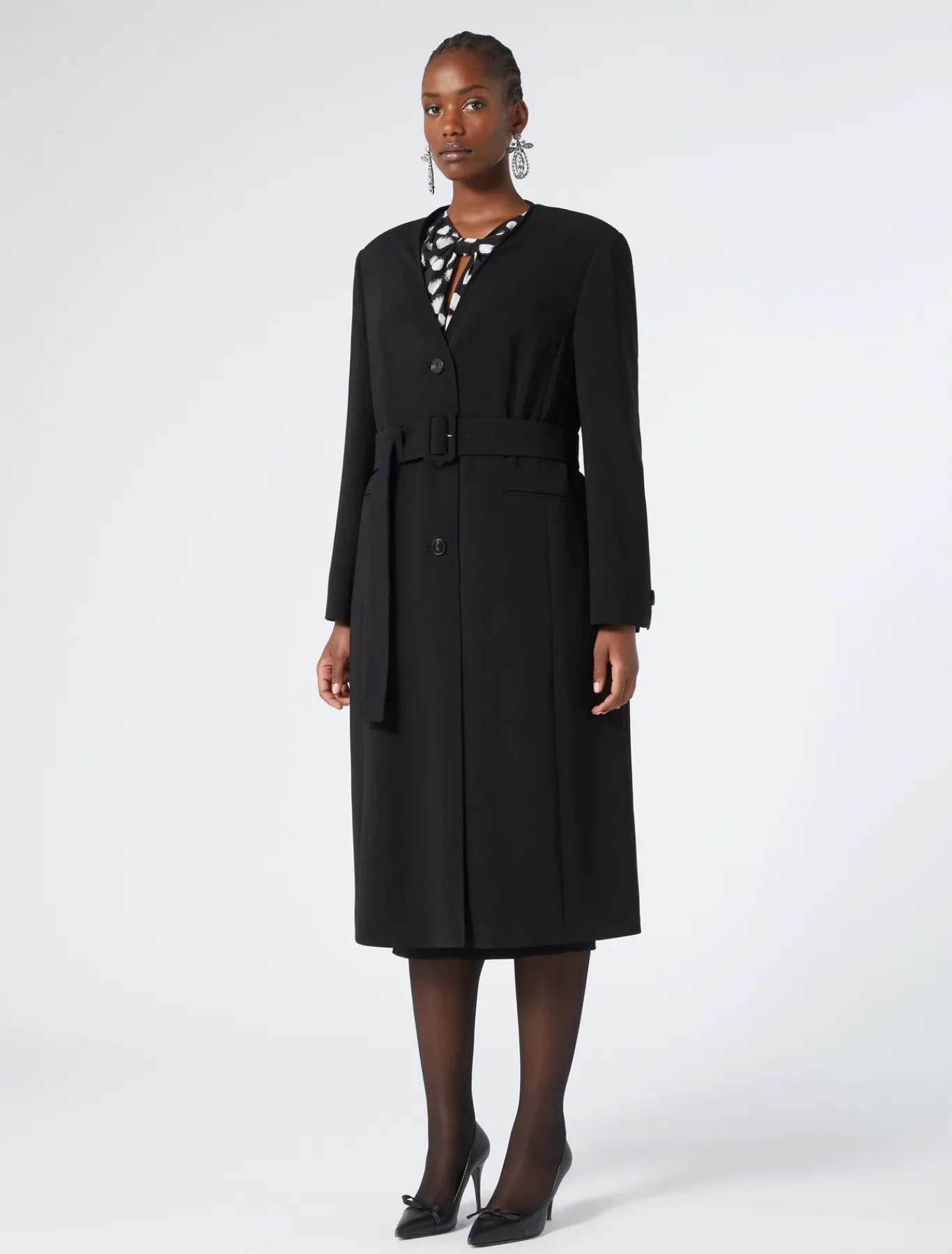 Marina Rinaldi Cappotti & Trench | Cappotti & Trench*Spolverino in cady triacetato NERO