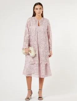Marina Rinaldi Giacche | Cappotti & Trench*Spolverino in macramè ROSA