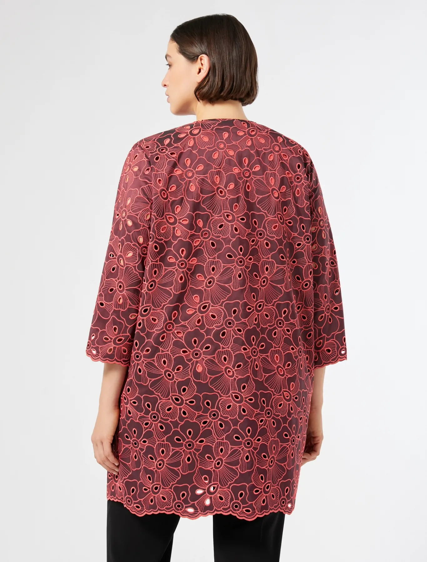 Marina Rinaldi Giacche | Cappotti & Trench*Spolverino in taffetà ricamato CORALLO