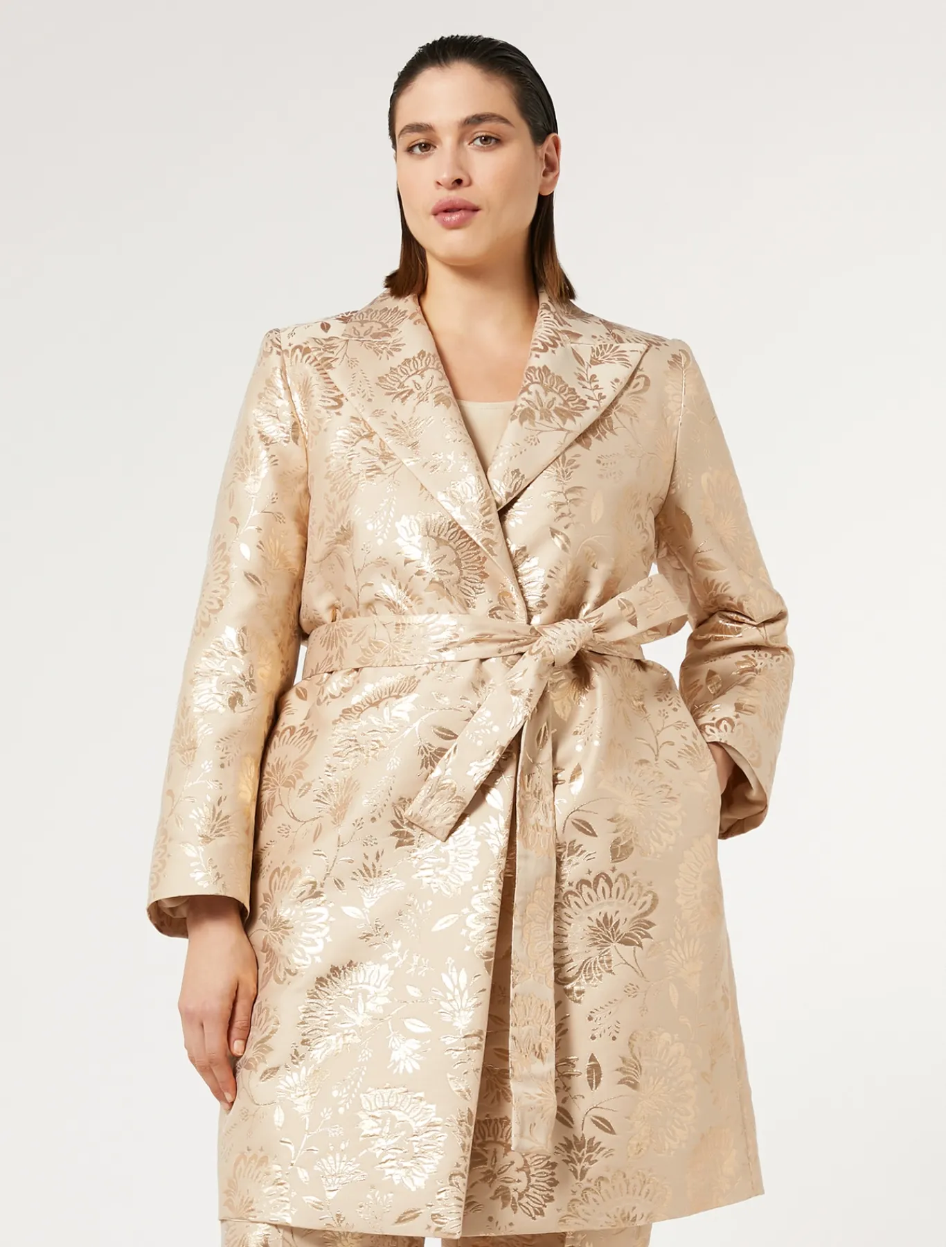 Marina Rinaldi Giacche | Cappotti & Trench*Spolverino jacquard MIELE