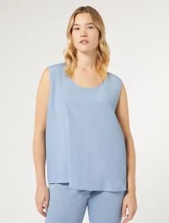 Marina Rinaldi Bluse | Camicie & Bluse*Top in acetato e seta AZZURRO