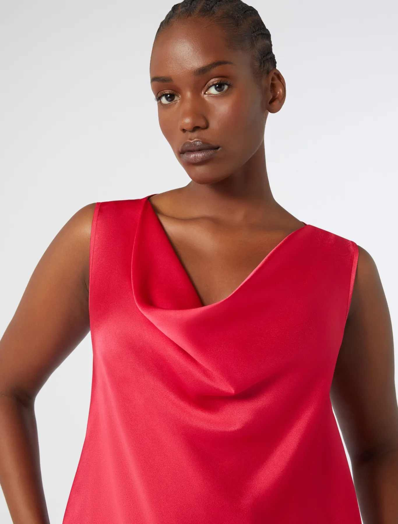 Marina Rinaldi Bluse | Camicie & Bluse*Top in crêpe envers satin FUXIA
