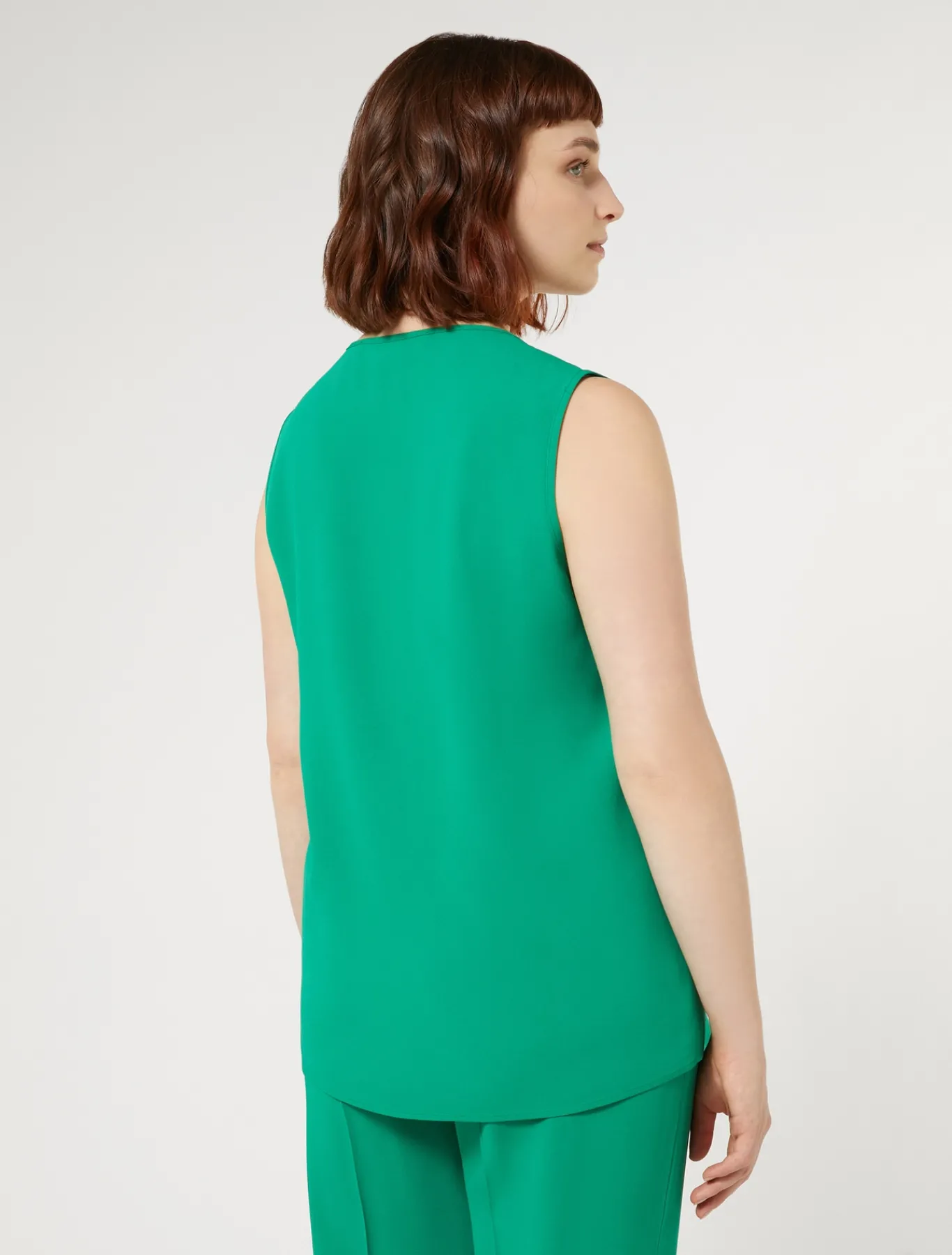 Marina Rinaldi Bluse | Collezione Elegante*Top in crêpe envers satin VERDEBANDIERA