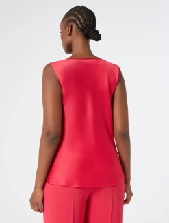 Marina Rinaldi Bluse | Camicie & Bluse*Top in crêpe envers satin FUXIA