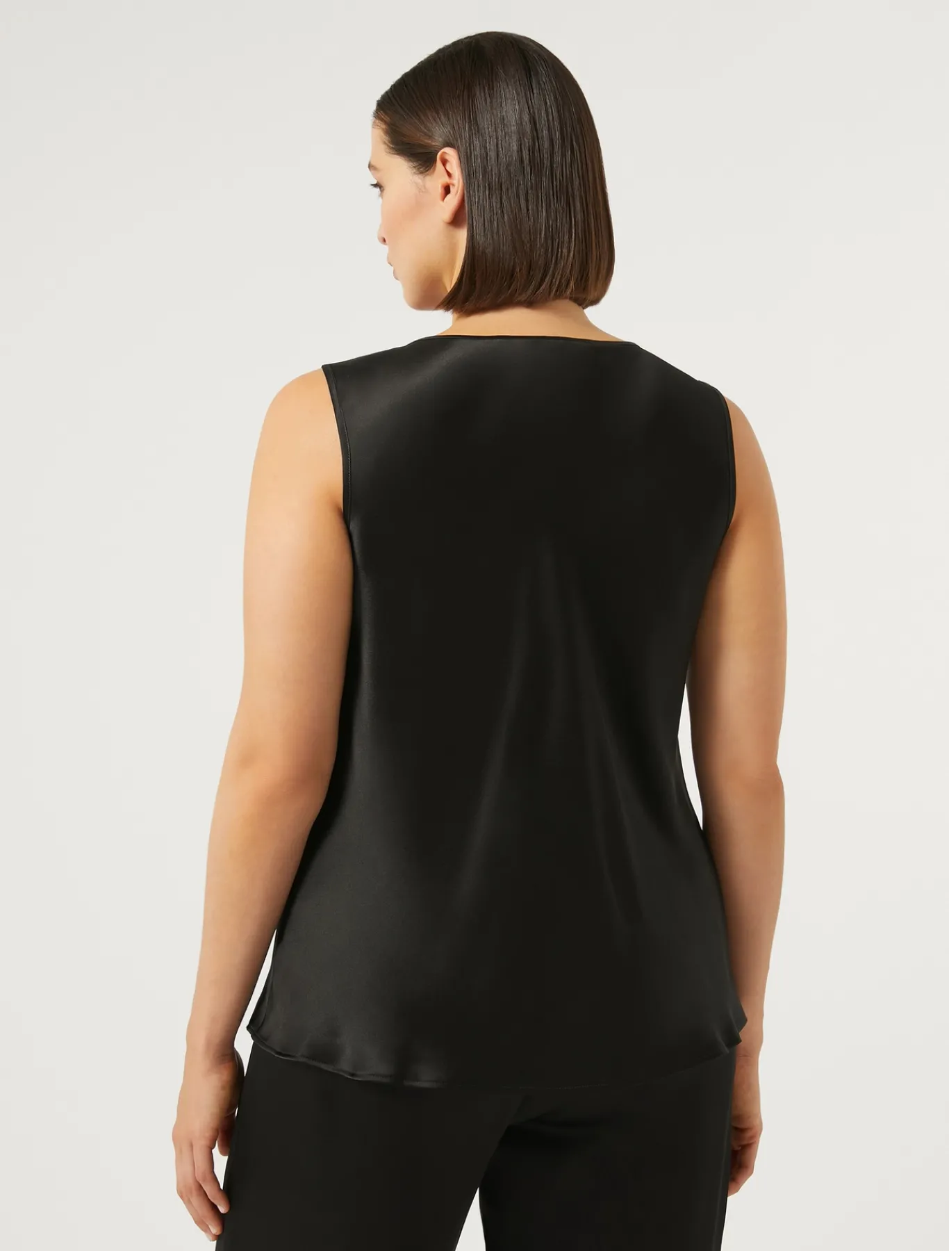 Marina Rinaldi Bluse | Camicie & Bluse*Top in crêpe envers satin NERO