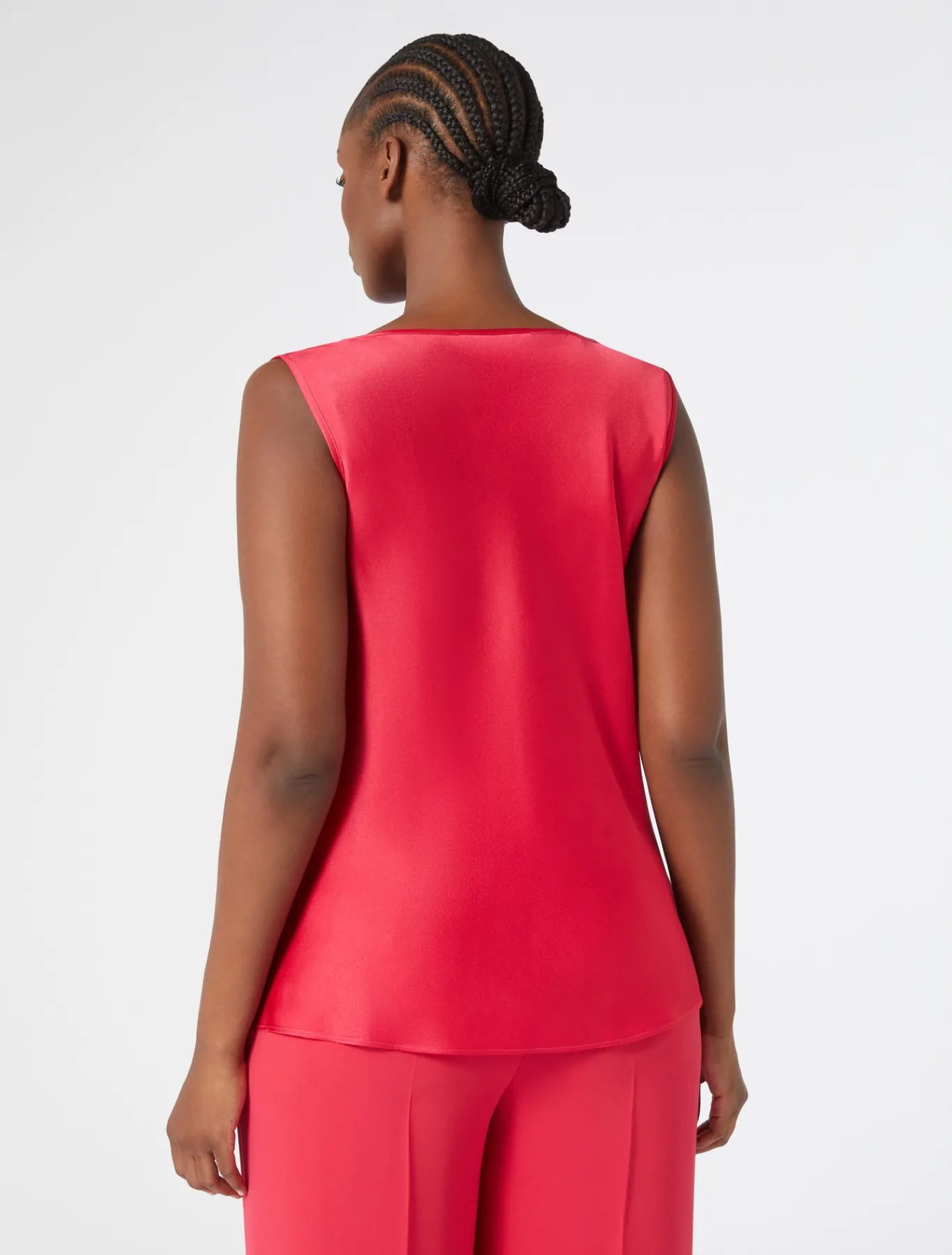 Marina Rinaldi Bluse | Camicie & Bluse*Top in crêpe envers satin FUXIA