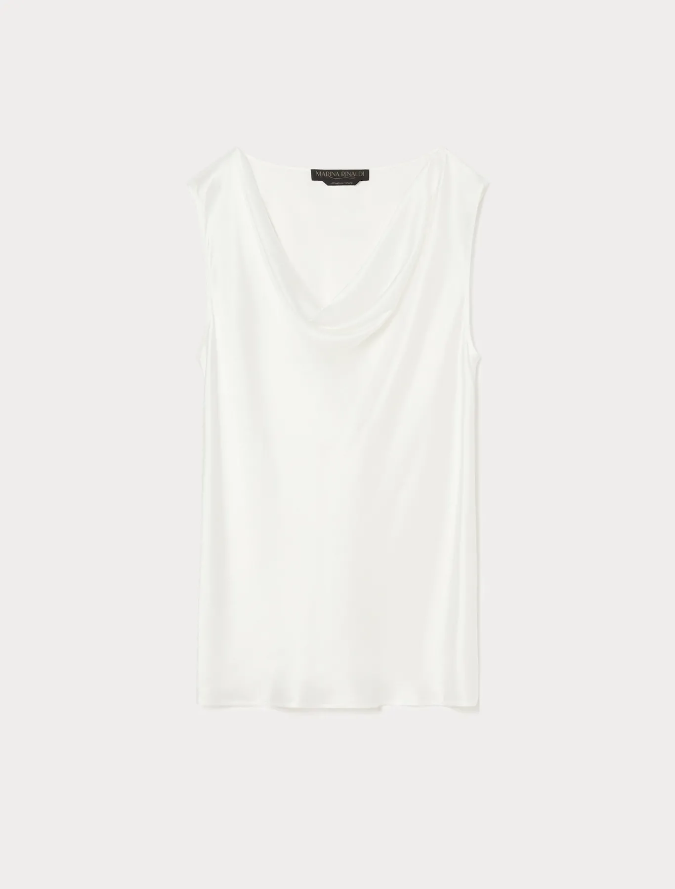 Marina Rinaldi Bluse | Collezione Elegante*Top in crêpe envers satin BIANCO