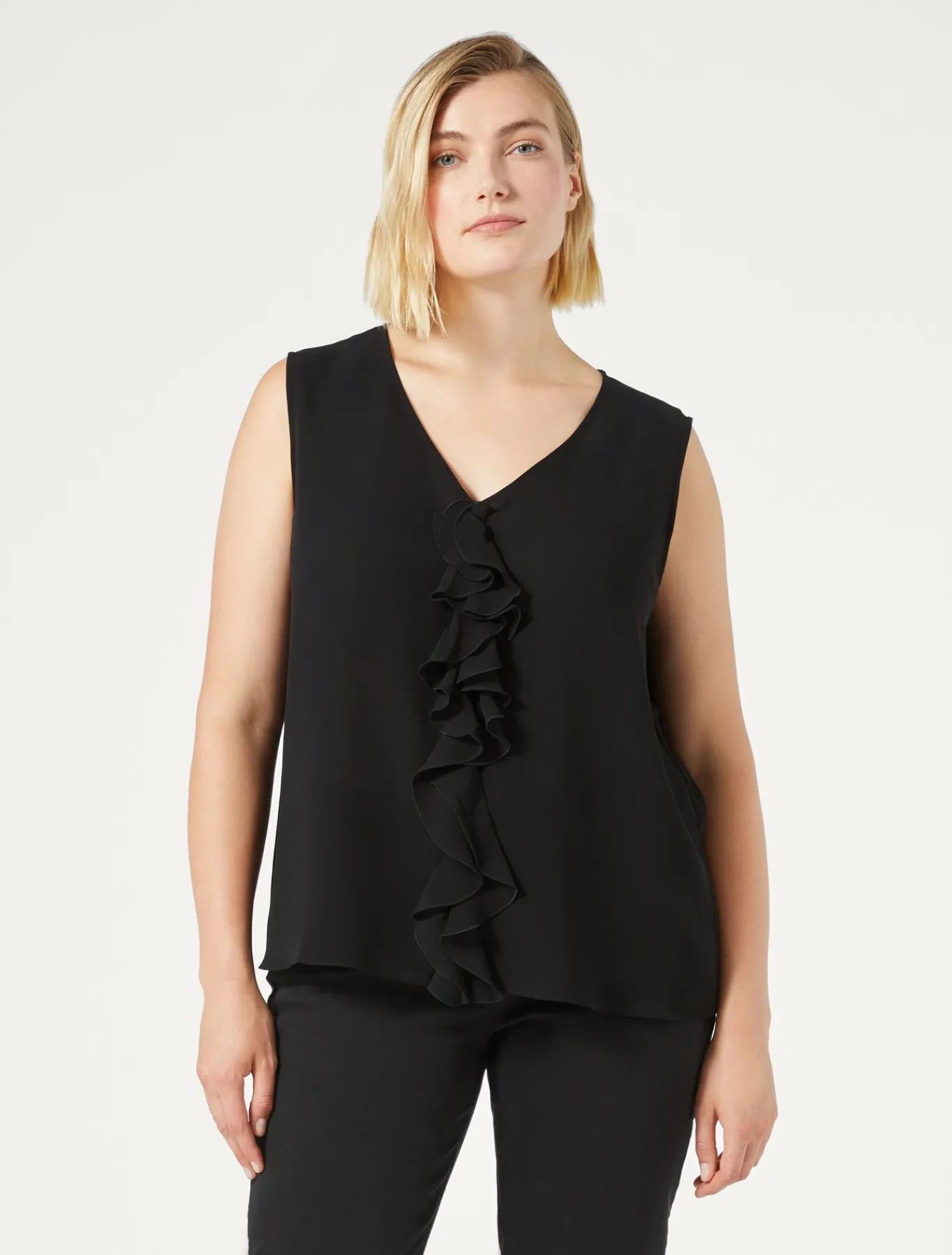 Marina Rinaldi Bluse | Camicie & Bluse*Top in georgette NERO