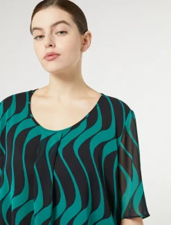 Marina Rinaldi Bluse | Selezione Elegante*Top in georgette BLUMARINO