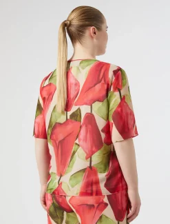 Marina Rinaldi Bluse | Selezione Elegante*Top in georgette stampata ROSA