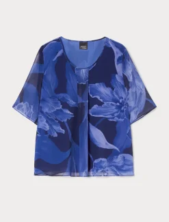 Marina Rinaldi Bluse | Camicie & Bluse*Top in georgette stampata BLUNOTTE