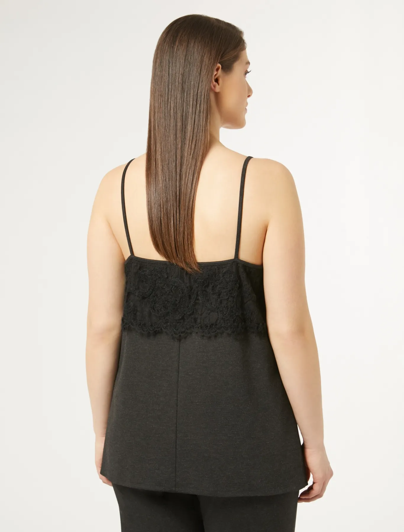 Marina Rinaldi Top & T-Shirt | Top & T-Shirt*Top in jersey con pizzo ANTRACITE