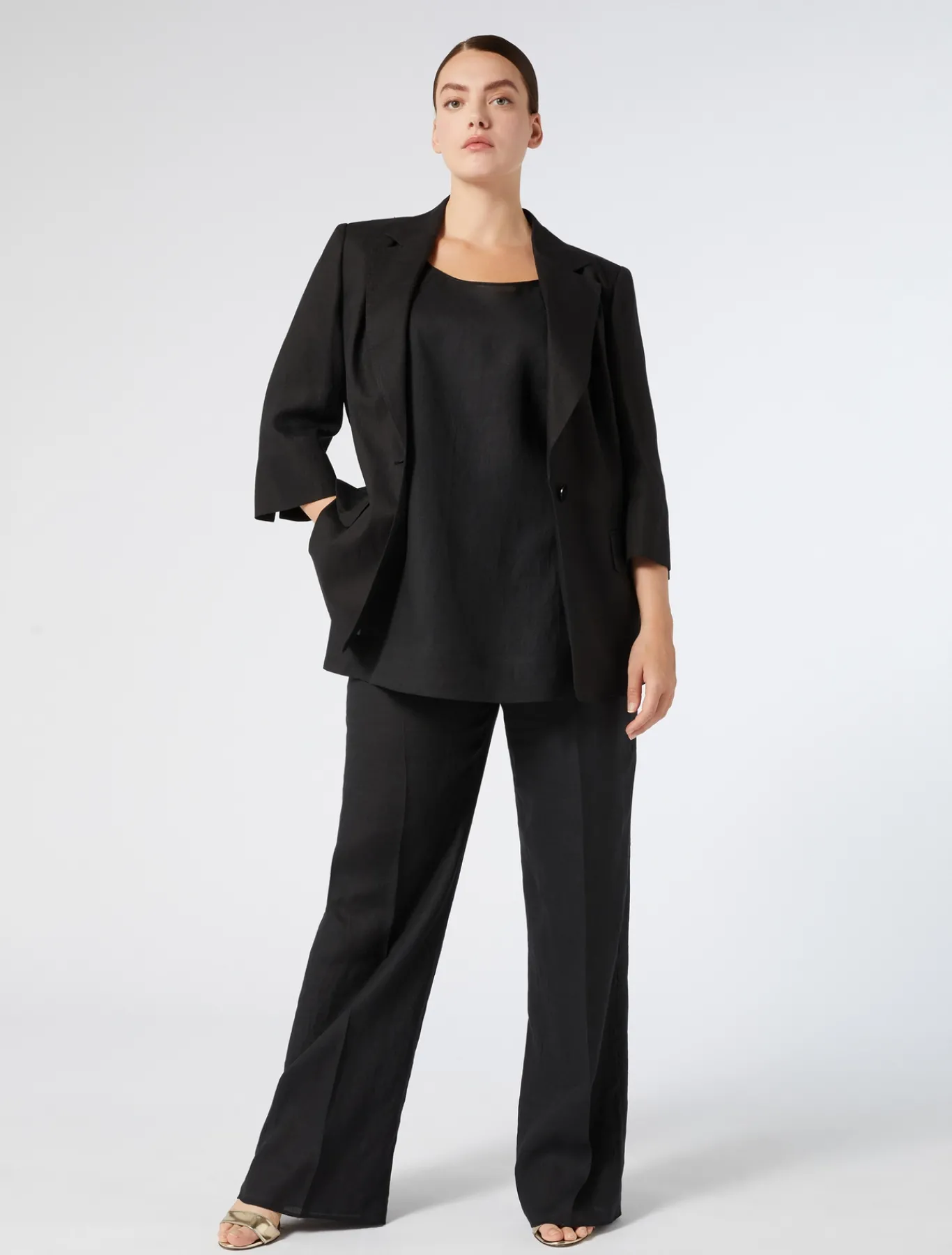 Marina Rinaldi Top & T-Shirt | Top & T-Shirt*Top in lino NERO