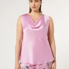 Marina Rinaldi Bluse | Collezione Elegante*Top in satin con drappeggio ROSA