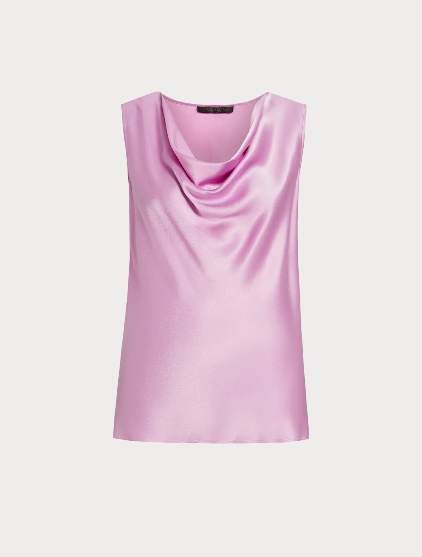 Marina Rinaldi Bluse | Collezione Elegante*Top in satin con drappeggio ROSA