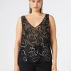 Marina Rinaldi Accessori | Accessori*Top in tulle ricamato NERO