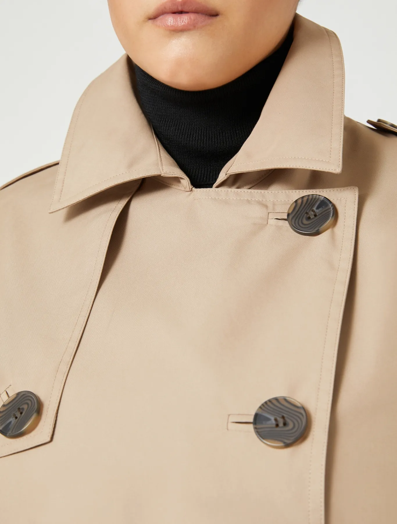 Marina Rinaldi Cappotti & Trench | Cappotti & Trench*Trench impermeabile in misto cotone VERDEKAKI