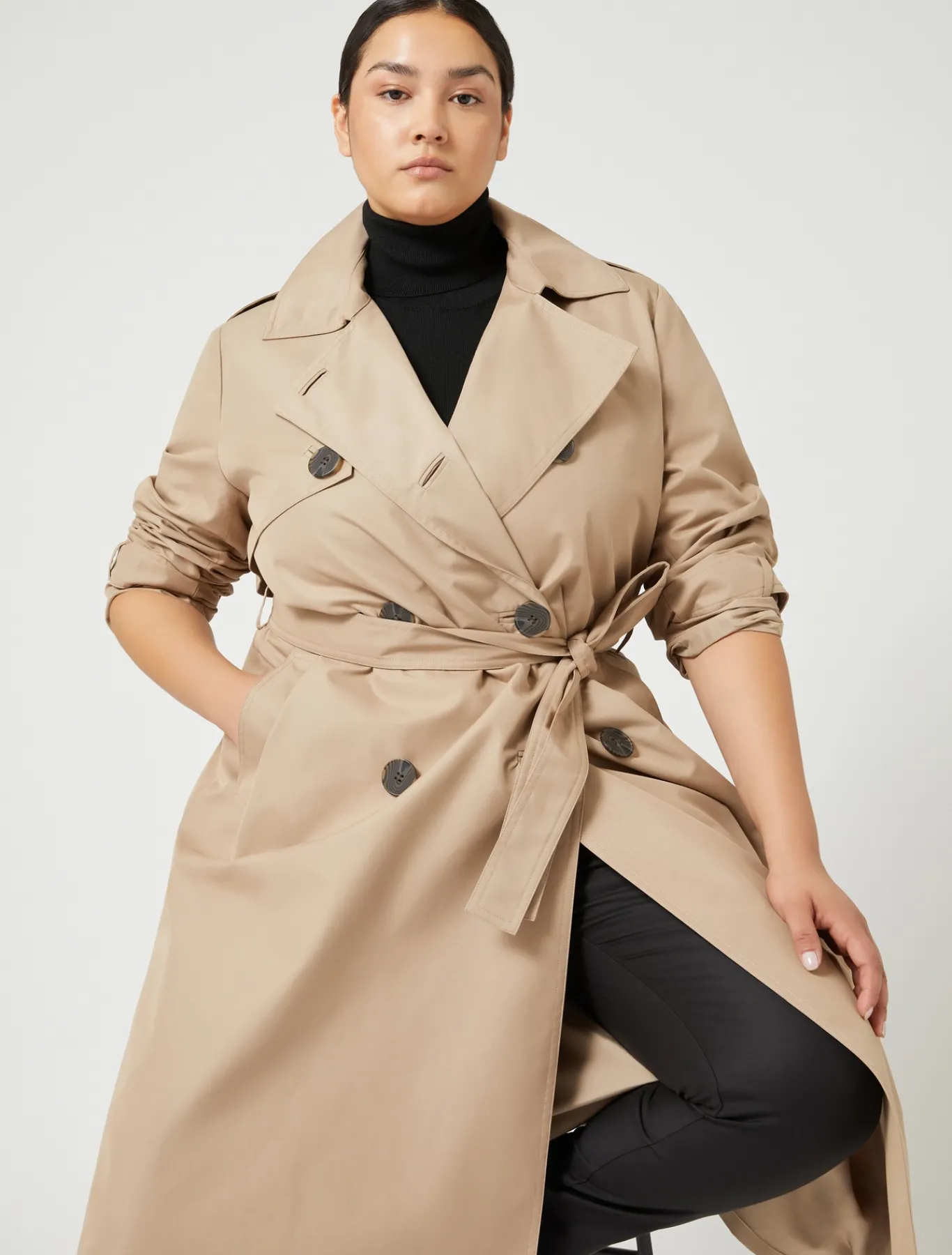 Marina Rinaldi Cappotti & Trench | Cappotti & Trench*Trench impermeabile in misto cotone VERDEKAKI
