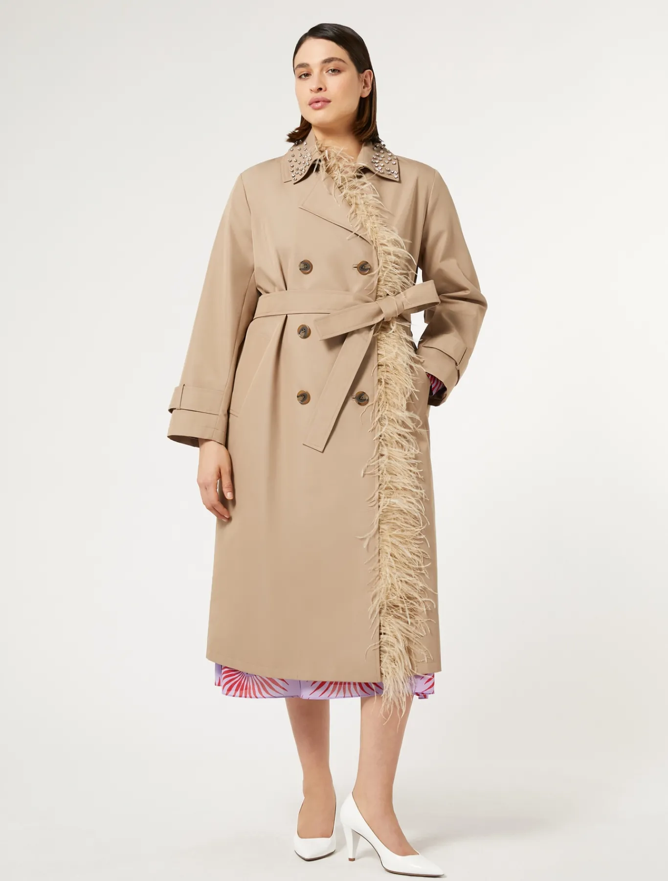 Marina Rinaldi Cappotti & Trench | Cappotti & Trench*Trench in twill antigoccia SABBIA