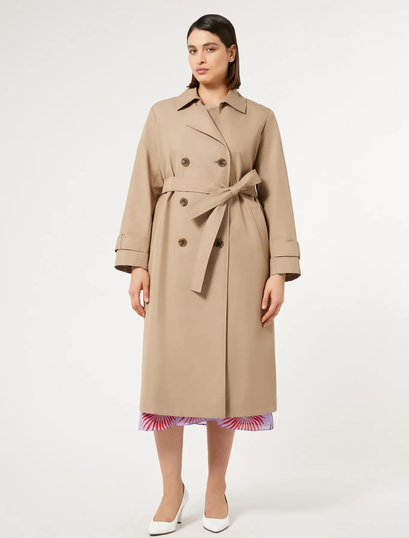Marina Rinaldi Cappotti & Trench | Cappotti & Trench*Trench in twill antigoccia SABBIA