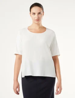 Marina Rinaldi Top & T-Shirt | Top & T-Shirt*T-shirt in jersey, acetato e seta BIANCO