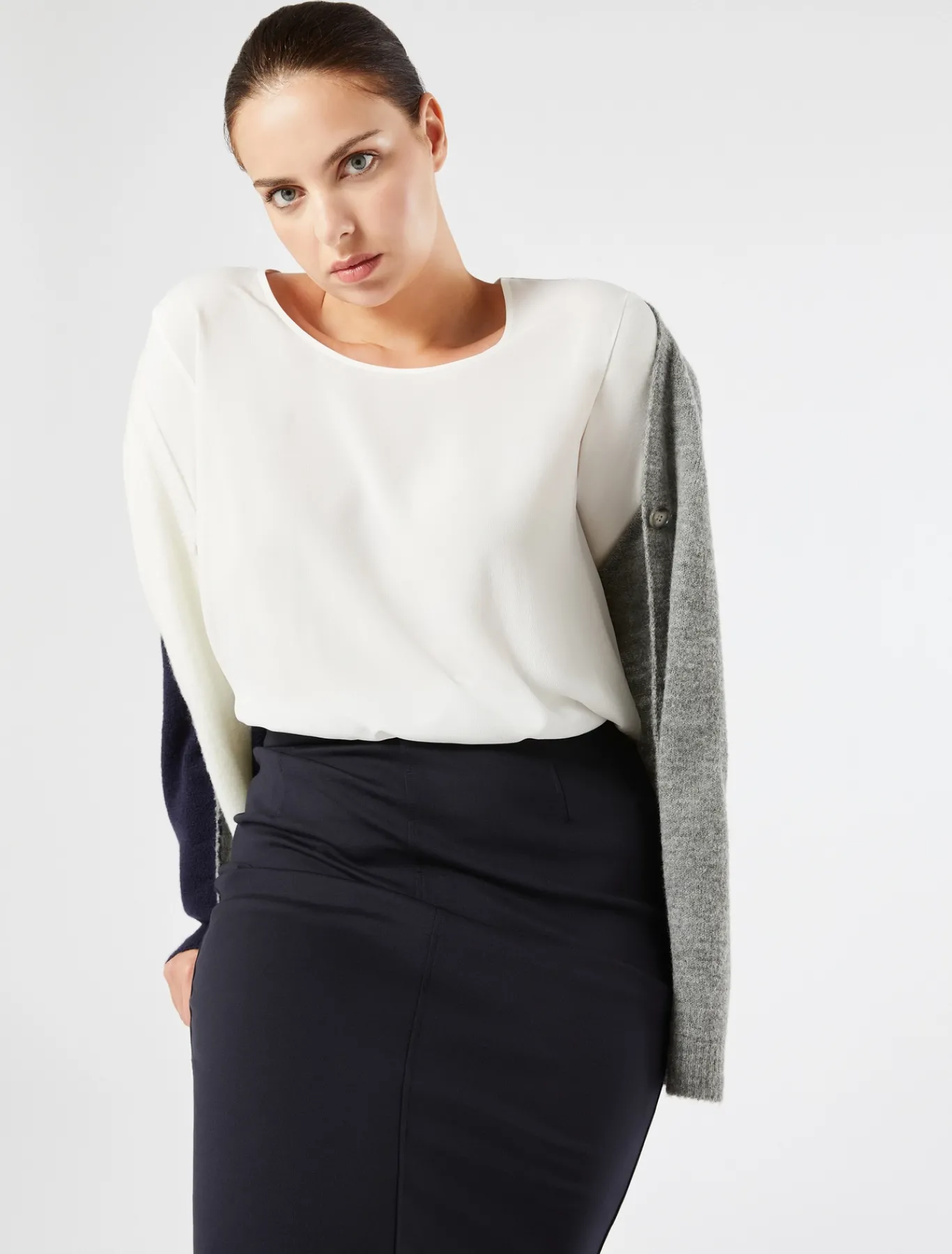 Marina Rinaldi Top & T-Shirt | Top & T-Shirt*T-shirt in jersey, acetato e seta BIANCO